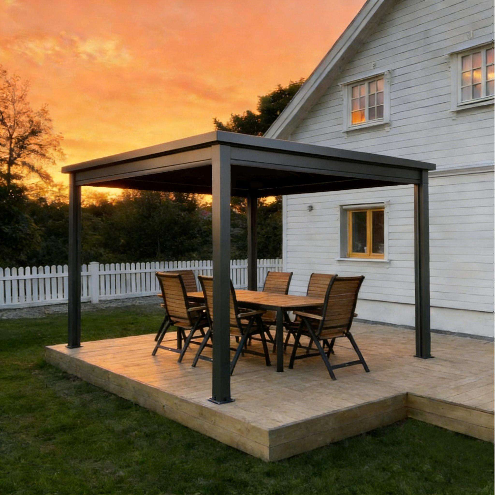 工場直販 様々なサイズ 屋外用 アルミ合金製パビリオン 独立 - Outdoor Furniture Metal のレビューと価格