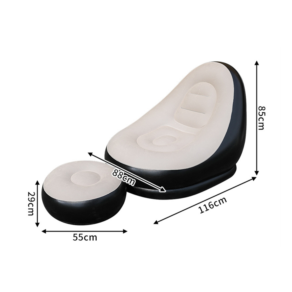 怠惰なソファソファインフレータブルチェア折りたたみリクライニ - Outdoor Daybed Furniture のレビューと価格