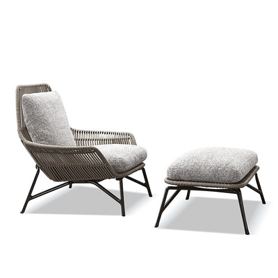 ロープデザインの金属フレーム防水チェア、長い石のテーブルと椅 - Outdoor Furniture Metal Chairs のレビューと価格