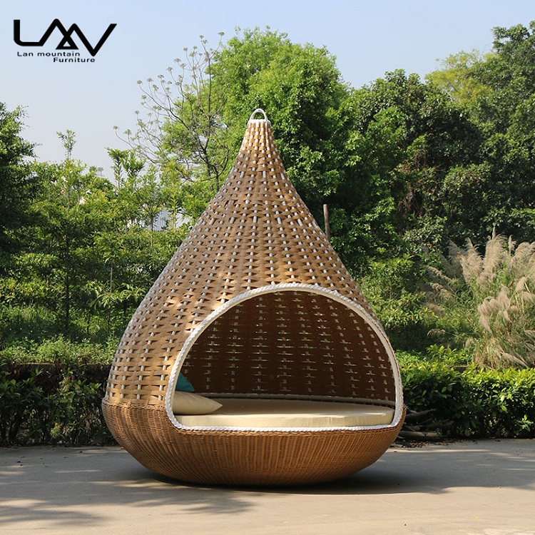 モダンなガーデン家具ホテルプールビーチ用ウィッカー鳥の巣型屋 - Outdoor Daybed Furniture のレビューと価格