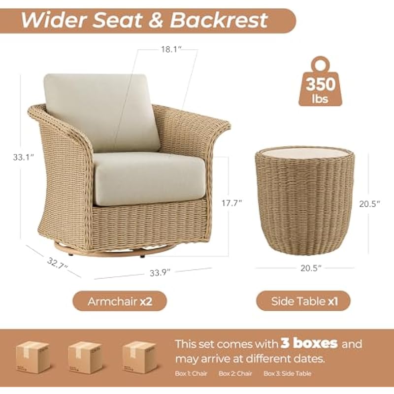 人間工学に基づいた背もたれと取り外し可能な防水クッションを備 - Outdoor Furniture Metal Chairs のレビューと価格