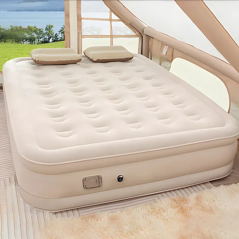 内蔵ポンプ付きのクイーンサイズのエアーマットレス。ゲスト用や - Outdoor Furniture Luxury のレビューと価格