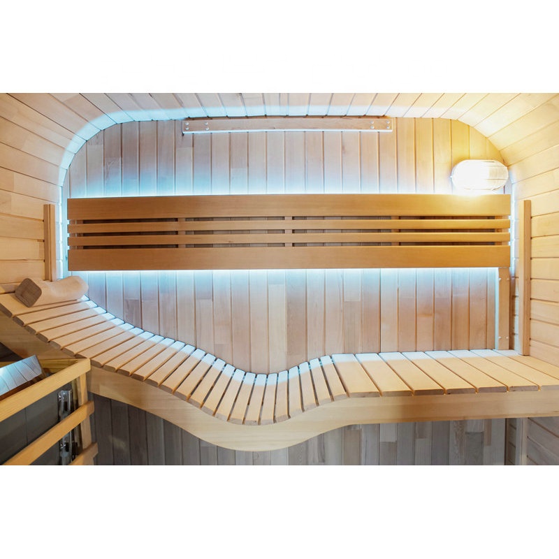 屋外サウナ モダンデザインキャビン 屋外バレルサウナ 4人用 - Outdoor Furniture Wood のレビューと価格