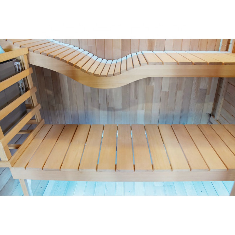 屋外サウナ モダンデザインキャビン 屋外バレルサウナ 4人用 - Outdoor Furniture Wood のレビューと価格