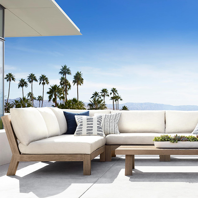 高級防水モダンガーデン家具セット チーク材パティオセクショナ - Outdoor Furniture Luxury のレビューと価格