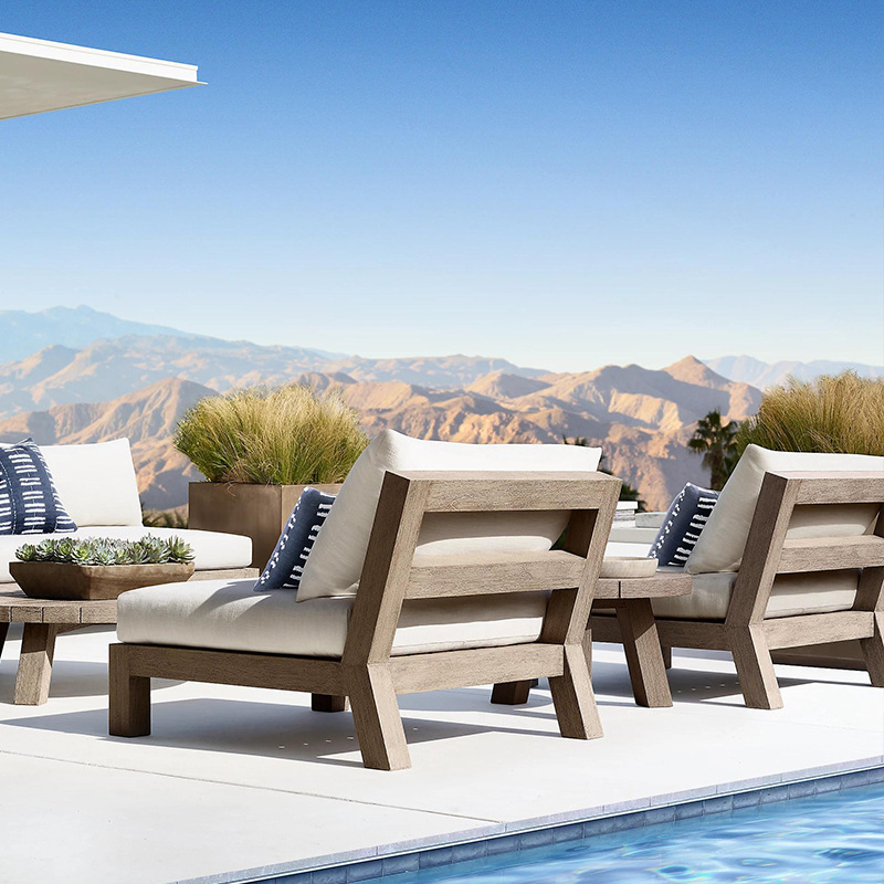高級防水モダンガーデン家具セット チーク材パティオセクショナ - Outdoor Furniture Luxury のレビューと価格