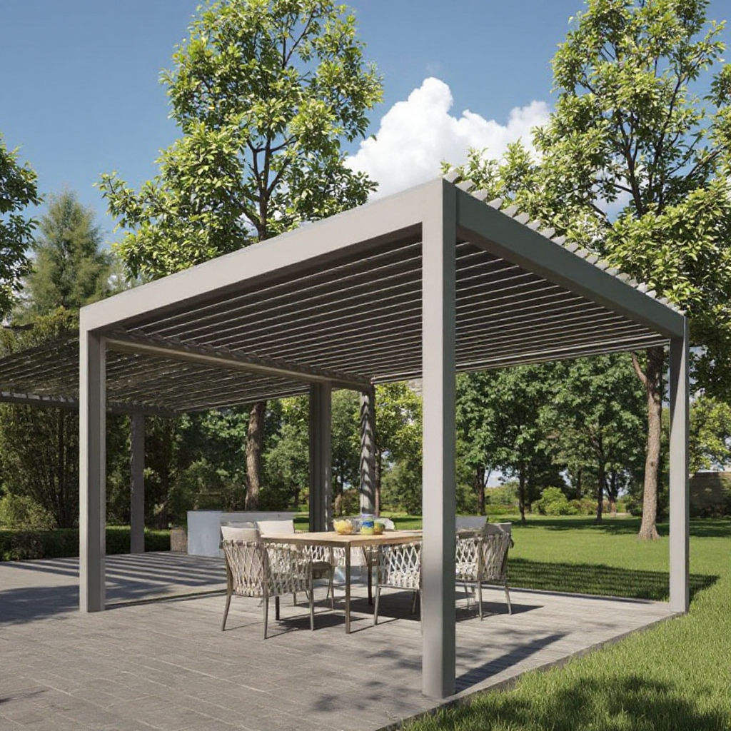 ヴィラファッション防錆アルミ合金パビリオン日よけ雨よけスイミ - Outdoor Furniture Metal のレビューと価格